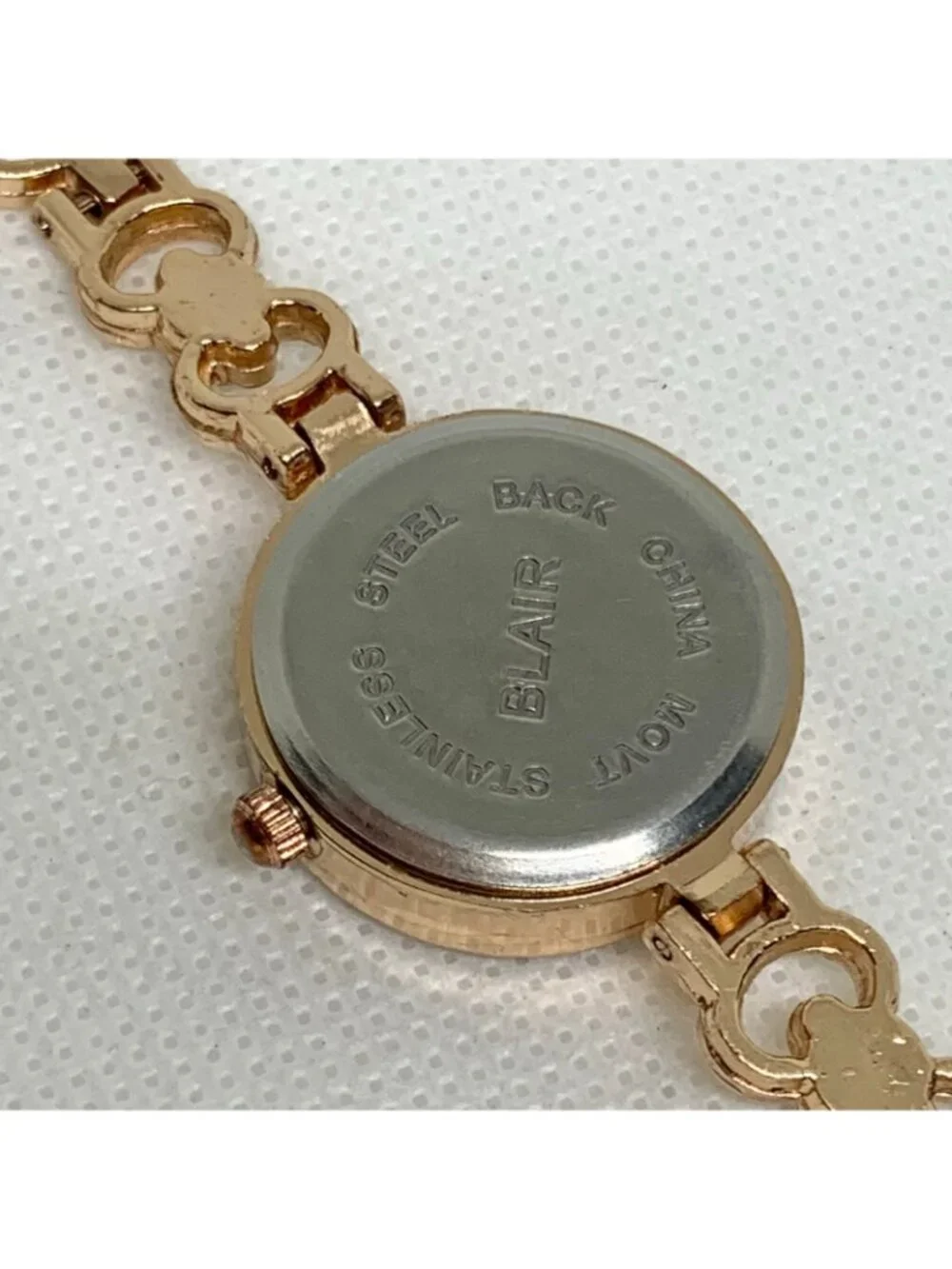 Blear women’s watch rose gold tone 24mm quartz rhinestones up to 7.5” running